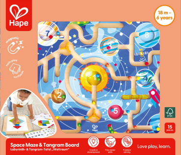 Preview: HAPE 0524 Labyrinth- & Tangram-Tafel „Weltraum” Preview: HAPE 0524 Labyrinth- & Tangram-Tafel „Weltraum”